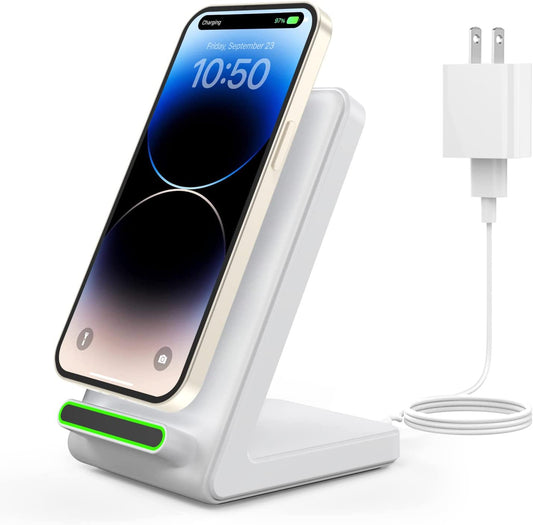 CIYOYO Wireless Charger, Wireless Charging Stand Compatible with iPhone, Qi Phone Charger for Galaxy